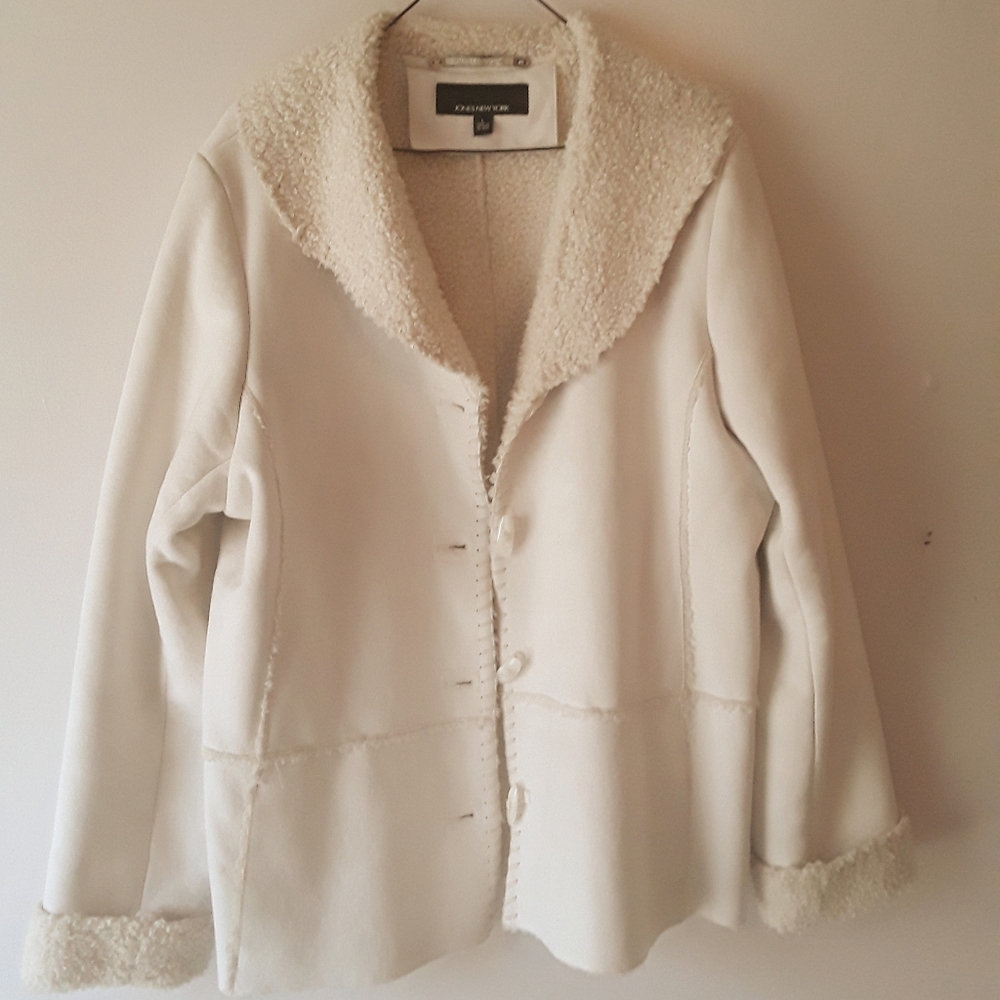 White Faux-Fur Winter Coat
